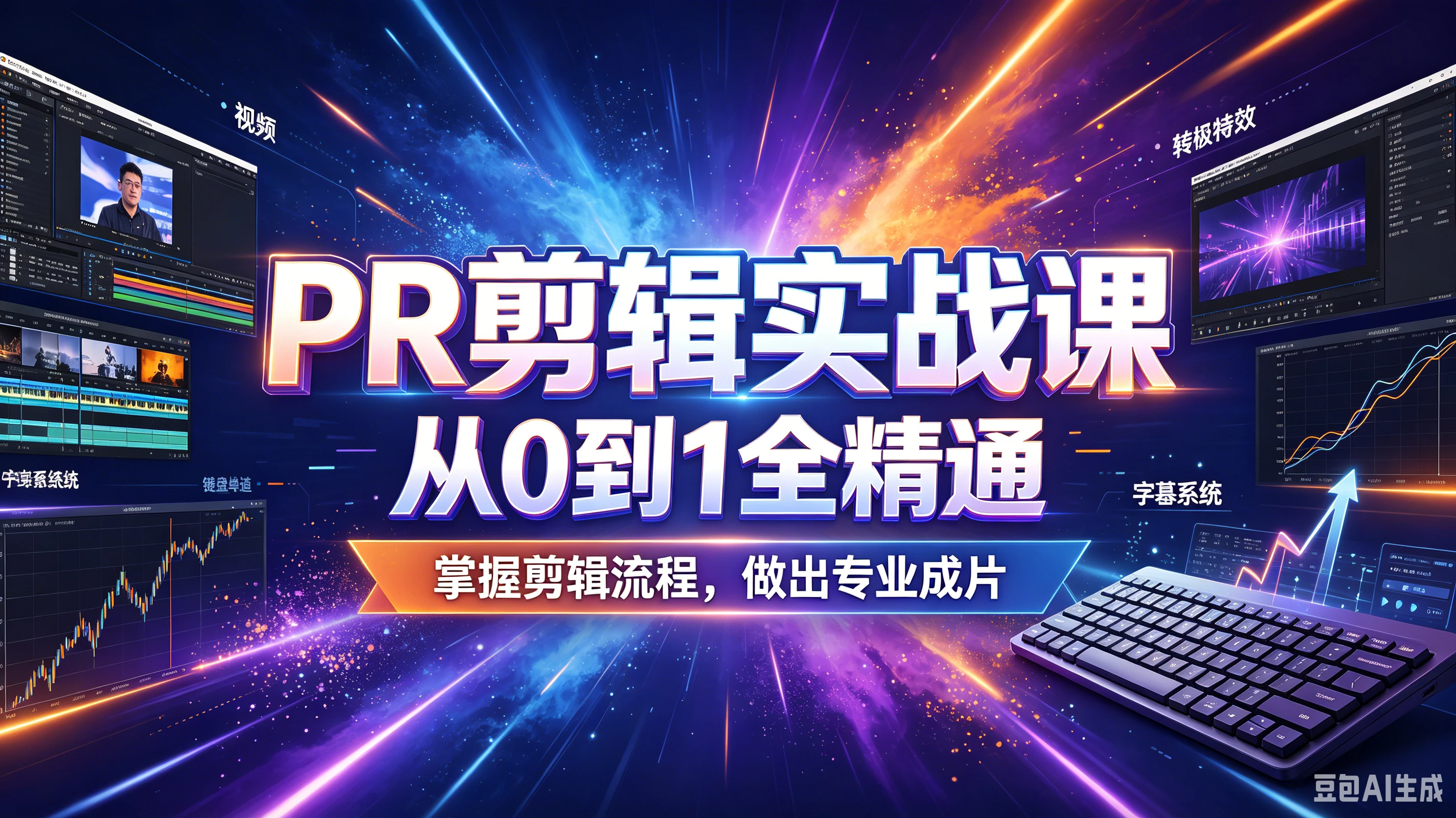 【精】PR剪辑实战课，从0到1全精通，掌握剪辑流程，做出专业成片 - 创业吧创业吧,副业网,副业项目,网创项目,创业项目,赚钱平台,免费项目分享,手机搬砖,无货源电商,抖音工具箱,搬砖项目,网络赚钱,AI短剧,AI动漫制作创业吧
