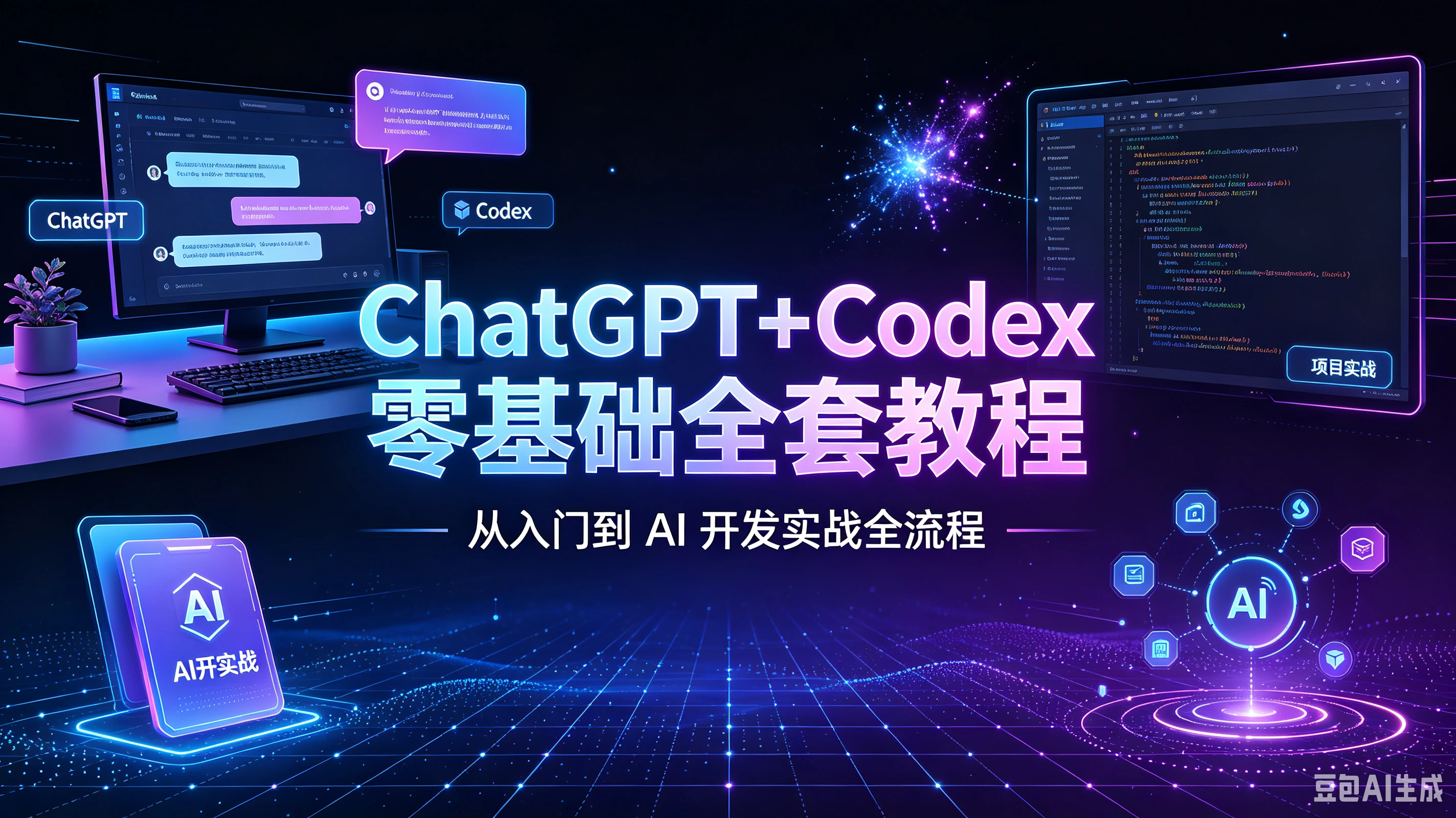 【精】ChatGPT+Codex 零基础全套教程｜从入门到 AI 开发实战全流程 - 创业吧创业吧,副业网,副业项目,网创项目,创业项目,赚钱平台,免费项目分享,手机搬砖,无货源电商,抖音工具箱,搬砖项目,网络赚钱,AI短剧,AI动漫制作创业吧