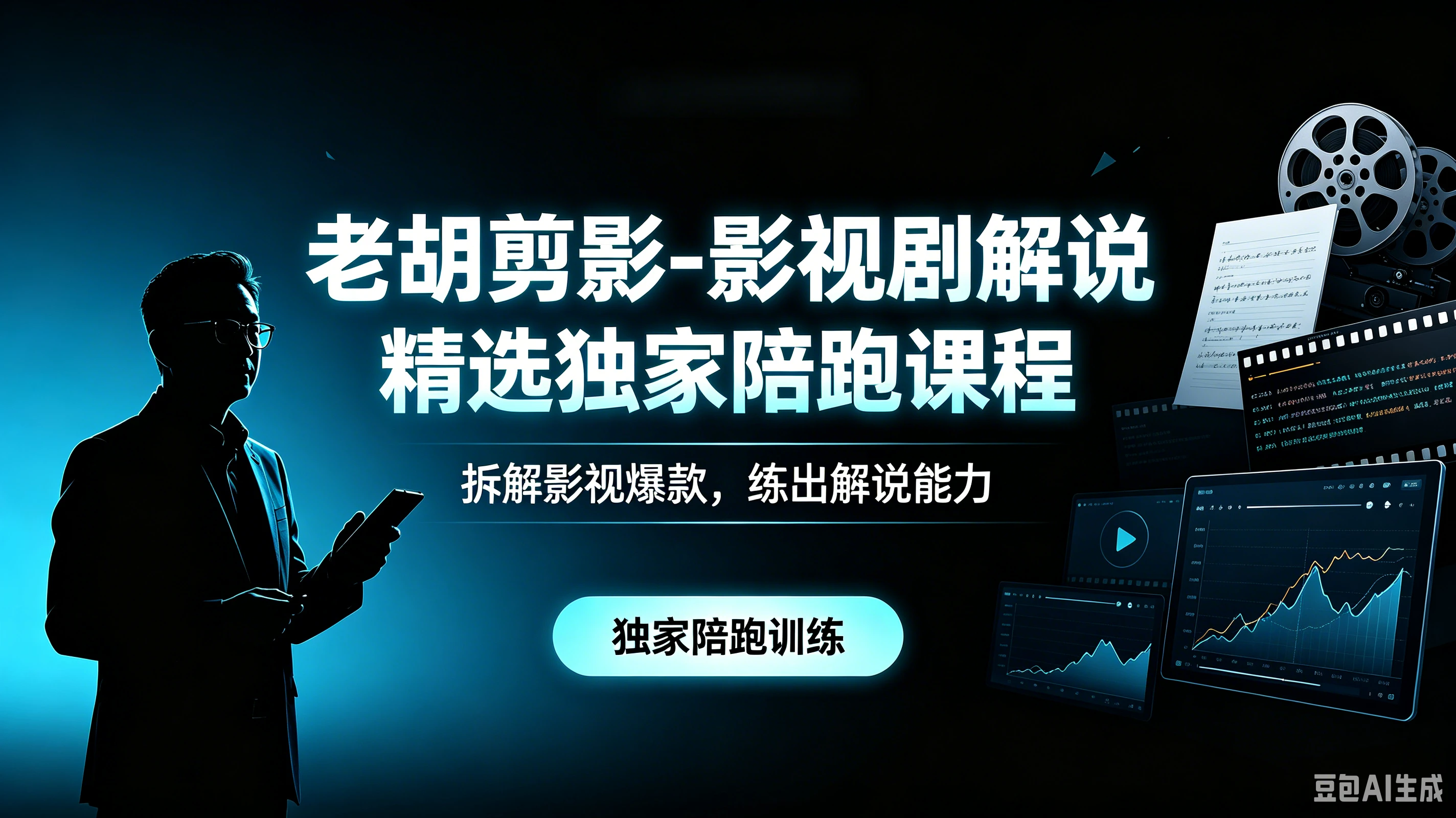 【精】老胡剪影-影视剧解说精选独家陪跑课程,拆解影视爆款,练出解说能力 - 创业吧创业吧,副业网,副业项目,网创项目,创业项目,赚钱平台,免费项目分享,手机搬砖,无货源电商,抖音工具箱,搬砖项目,网络赚钱,AI短剧,AI动漫制作创业吧