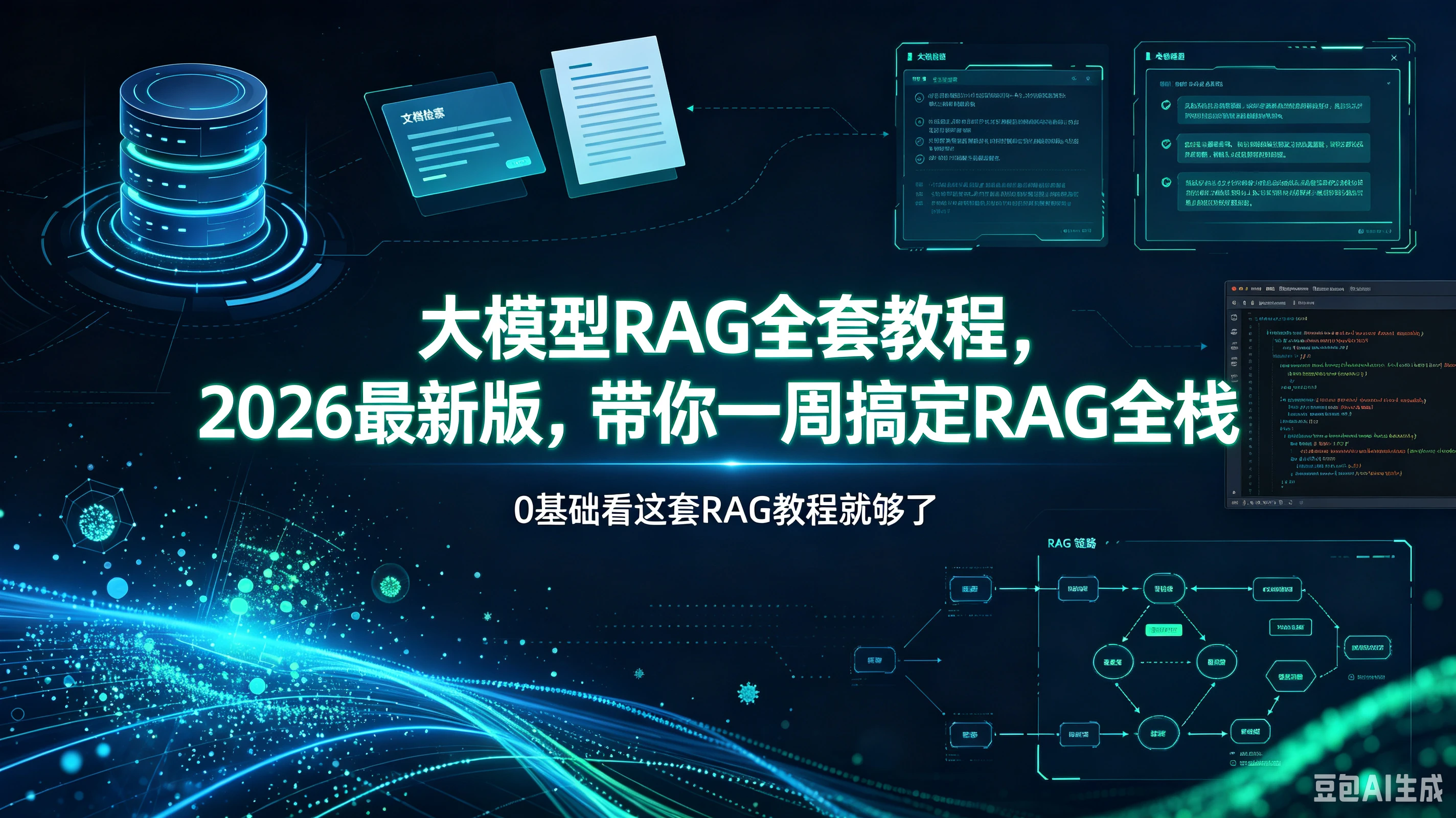 【精】大模型RAG全套教程，2026最新版，带你一周搞定RAG全栈，0基础看这套RAG教程就够了创业吧,副业网,副业项目,网创项目,创业项目,赚钱平台,免费项目分享,手机搬砖,无货源电商,抖音工具箱,搬砖项目,网络赚钱,AI短剧,AI动漫制作创业吧