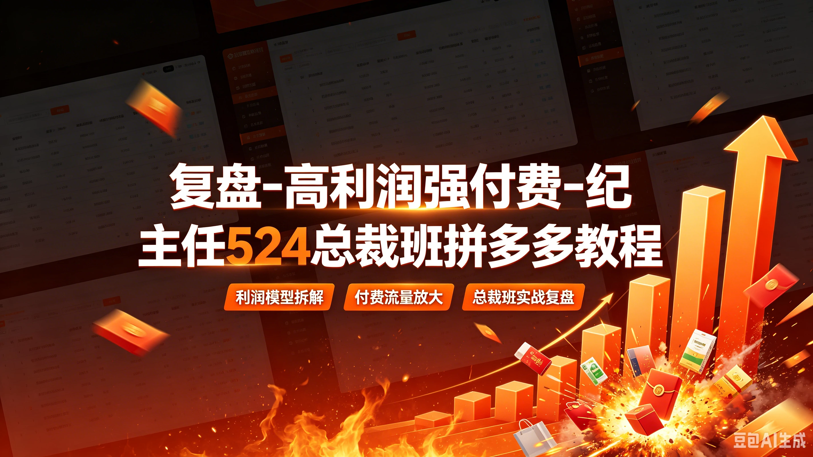 【精】复盘-高利润强付费-纪主任524总裁班拼多多教程创业吧,副业网,副业项目,网创项目,创业项目,赚钱平台,免费项目分享,手机搬砖,无货源电商,抖音工具箱,搬砖项目,网络赚钱,AI短剧,AI动漫制作创业吧