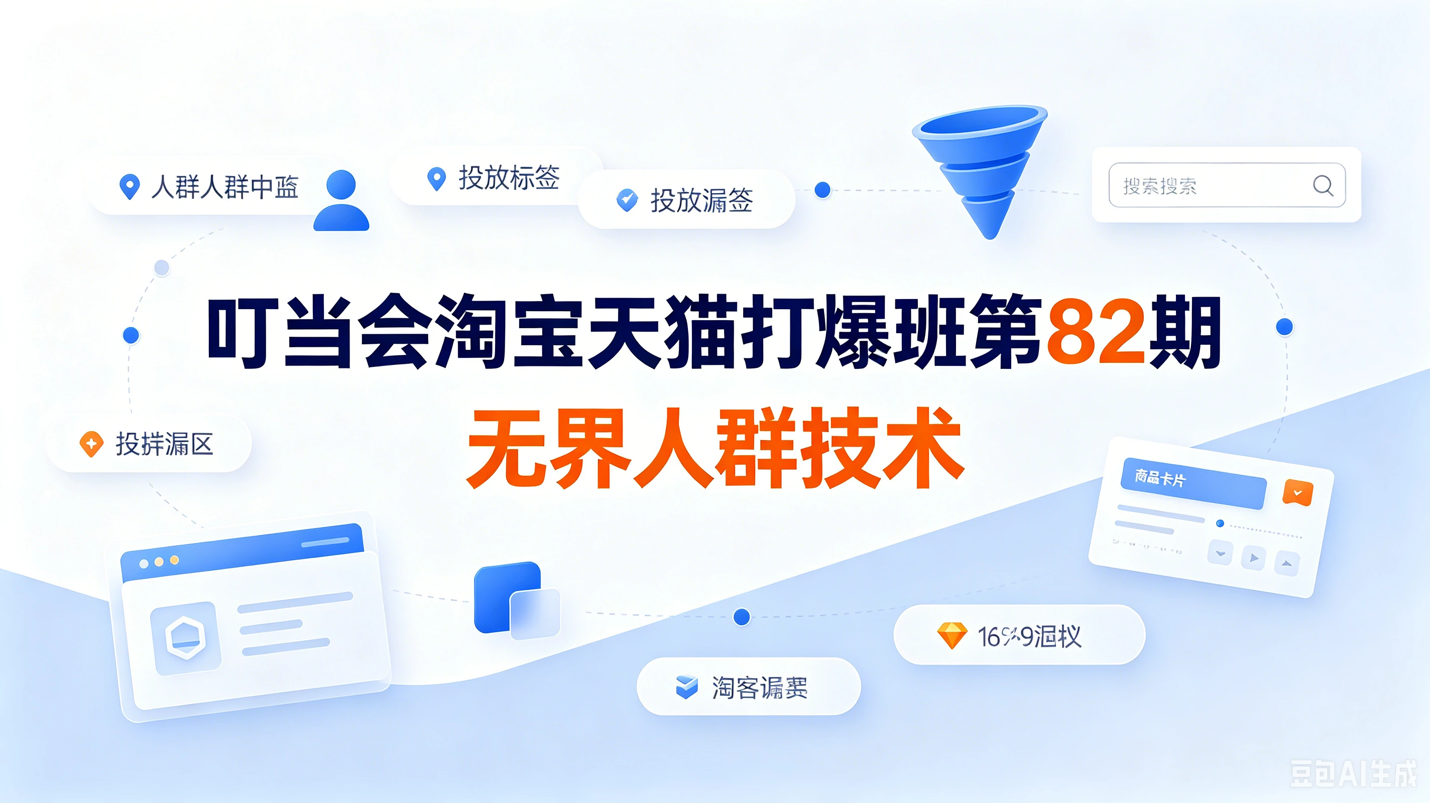 【精】叮当会淘宝天猫打爆班第82期：《无界人群技术》吃透无界人群全套原创打法创业吧,副业网,副业项目,网创项目,创业项目,赚钱平台,免费项目分享,手机搬砖,无货源电商,抖音工具箱,搬砖项目,网络赚钱,AI短剧,AI动漫制作创业吧