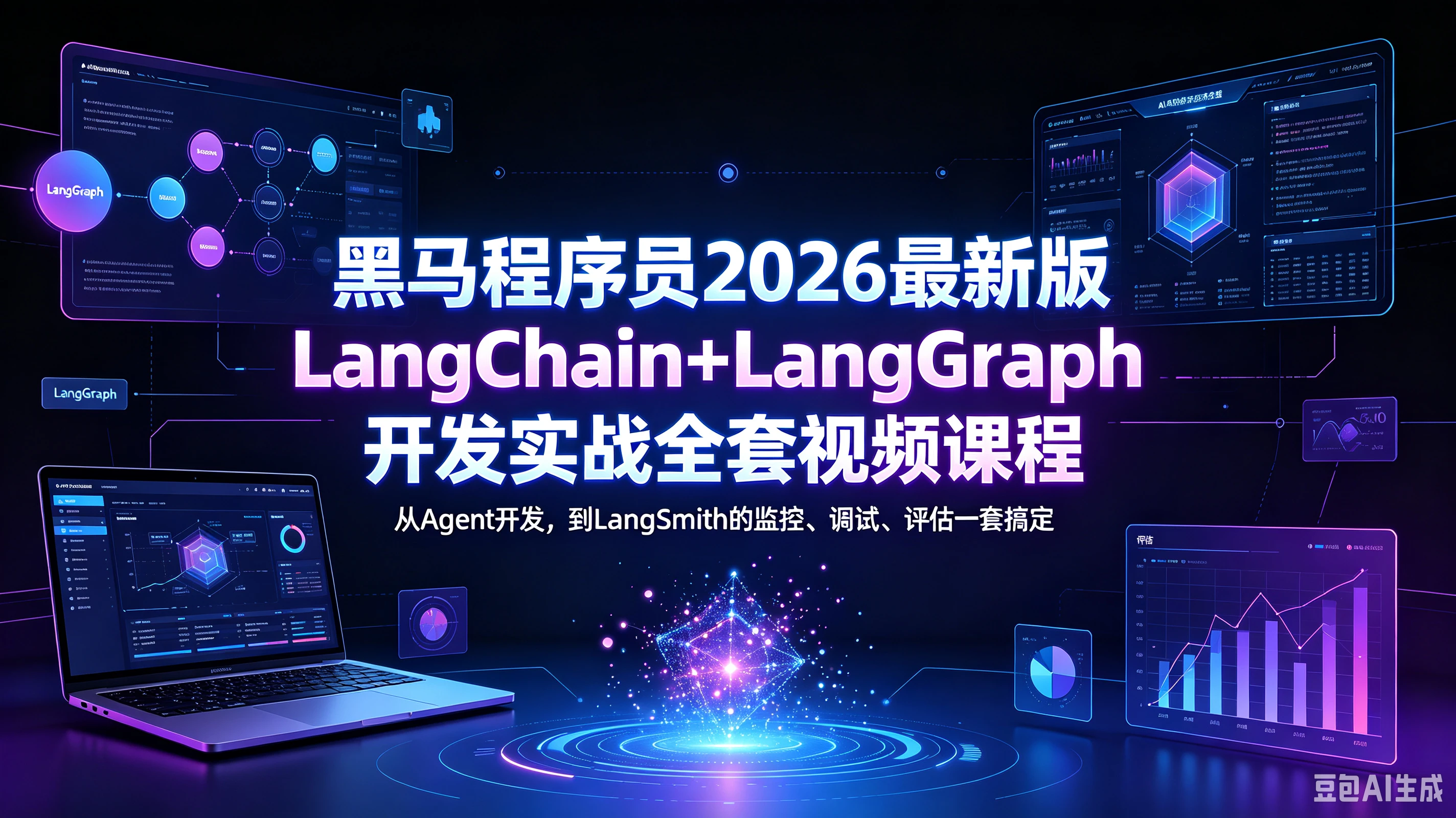【精】黑马程序员2026最新版LangChain+LangGraph开发实战全套视频课程，从Agent开发，到LangSmith的监控、调试、评估一套搞定创业吧,副业网,副业项目,网创项目,创业项目,赚钱平台,免费项目分享,手机搬砖,无货源电商,抖音工具箱,搬砖项目,网络赚钱,AI短剧,AI动漫制作创业吧