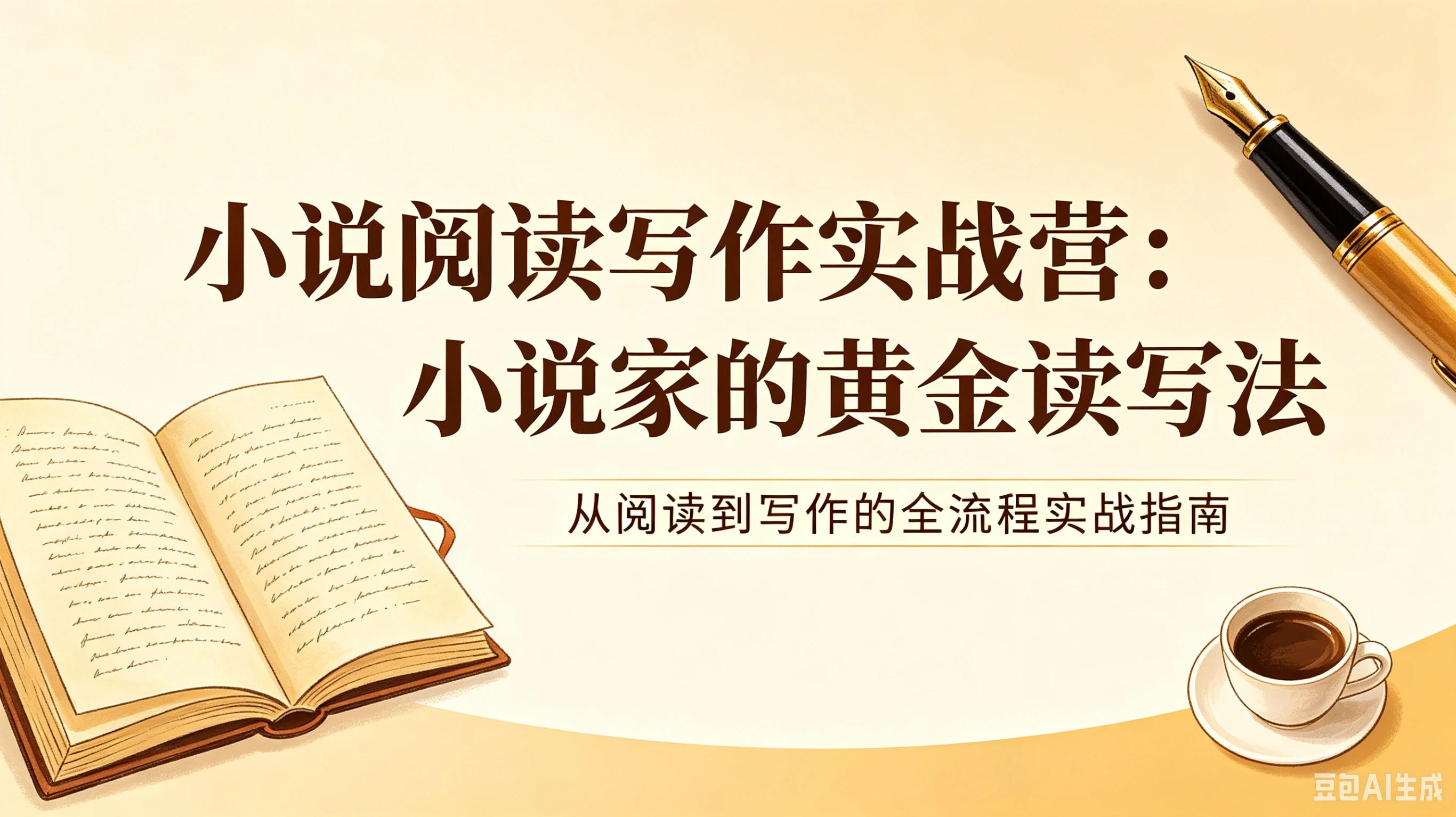 【精】小说阅读写作实战营：小说家的黄金读写法，从阅读到写作的全流程实战指南创业吧,副业网,副业项目,网创项目,创业项目,赚钱平台,免费项目分享,手机搬砖,无货源电商,抖音工具箱,搬砖项目,网络赚钱,AI短剧,AI动漫制作创业吧