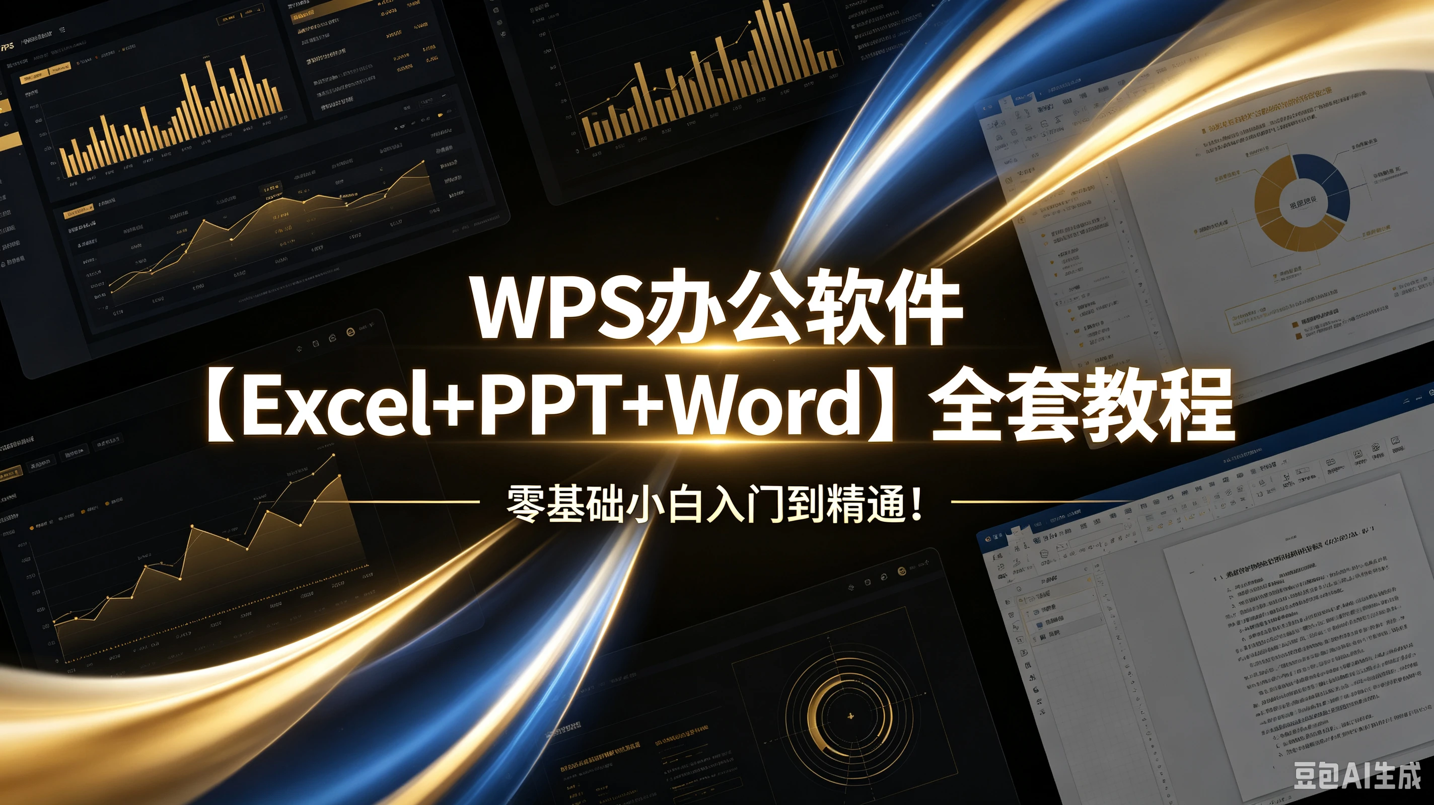 【精】WPS办公软件【Excel+PPT+Word】全套教程，零基础小白入门到精通！创业吧,副业网,副业项目,网创项目,创业项目,赚钱平台,免费项目分享,手机搬砖,无货源电商,抖音工具箱,搬砖项目,网络赚钱,AI短剧,AI动漫制作创业吧