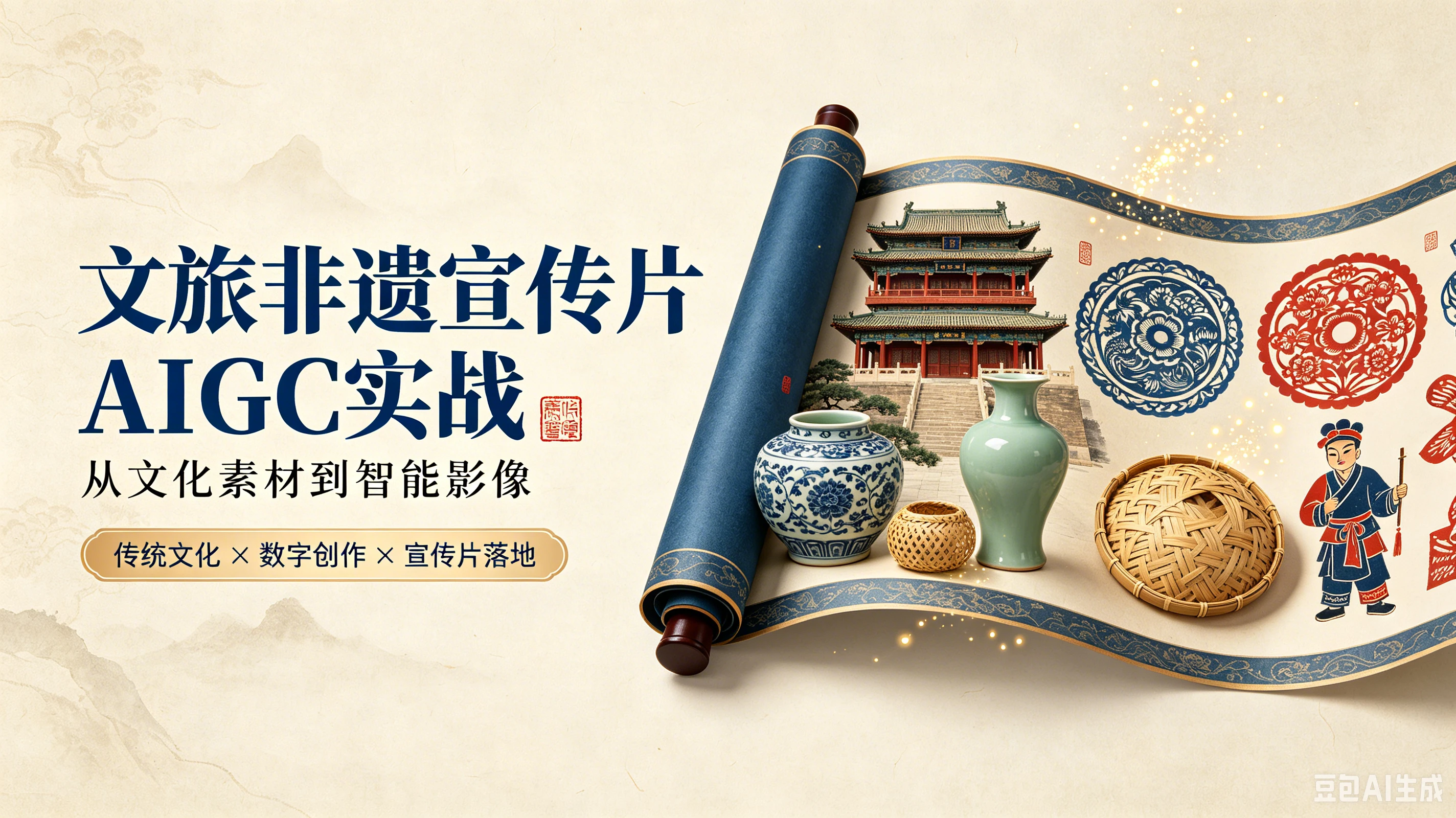 【精】文旅非遗宣传片AIGC实战：一人导演组从文化素材到智能影像，GPT Image2+Seedance2.0全流程创业吧,副业网,副业项目,网创项目,创业项目,赚钱平台,免费项目分享,手机搬砖,无货源电商,抖音工具箱,搬砖项目,网络赚钱,AI短剧,AI动漫制作创业吧