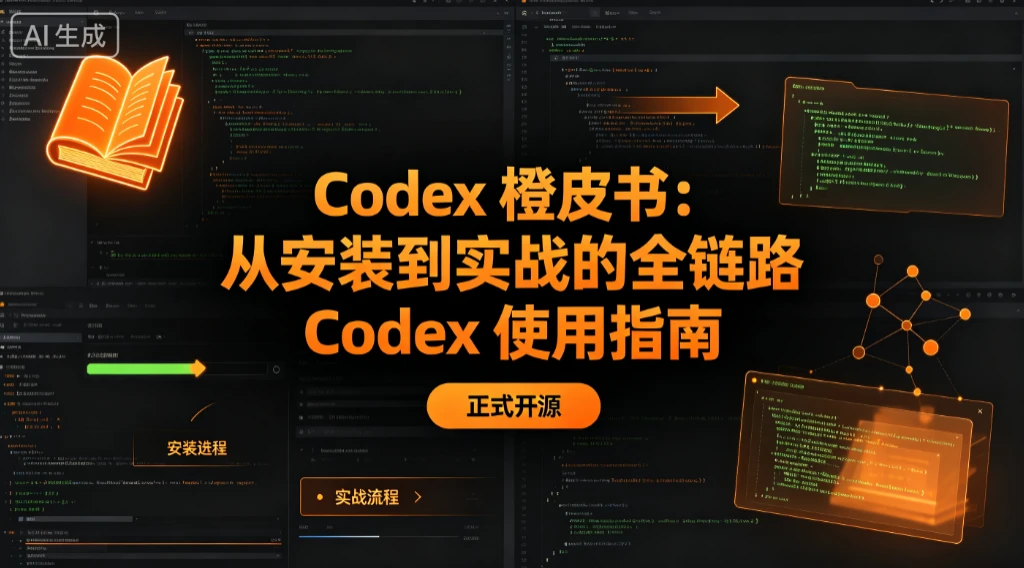 【精】Codex 橙皮书：从安装到实战的全链路 Codex 使用指南正式开源创业吧,副业网,副业项目,网创项目,创业项目,赚钱平台,免费项目分享,手机搬砖,无货源电商,抖音工具箱,搬砖项目,网络赚钱,AI短剧,AI动漫制作创业吧