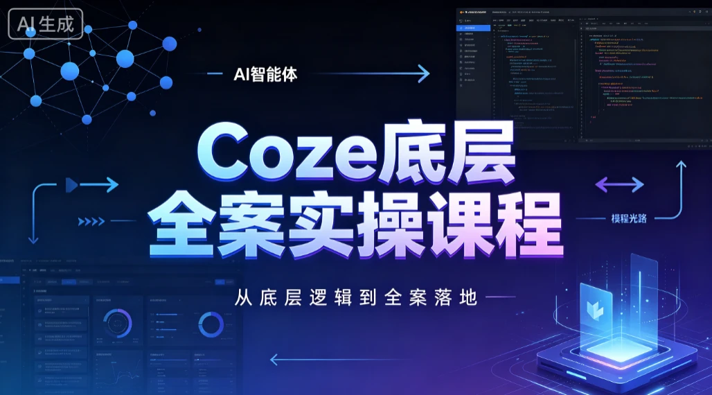 【精】华仔coze扣子底层全案实操课程，从底层逻辑到全案落地创业吧,副业网,副业项目,网创项目,创业项目,赚钱平台,免费项目分享,手机搬砖,无货源电商,抖音工具箱,搬砖项目,网络赚钱,AI短剧,AI动漫制作创业吧