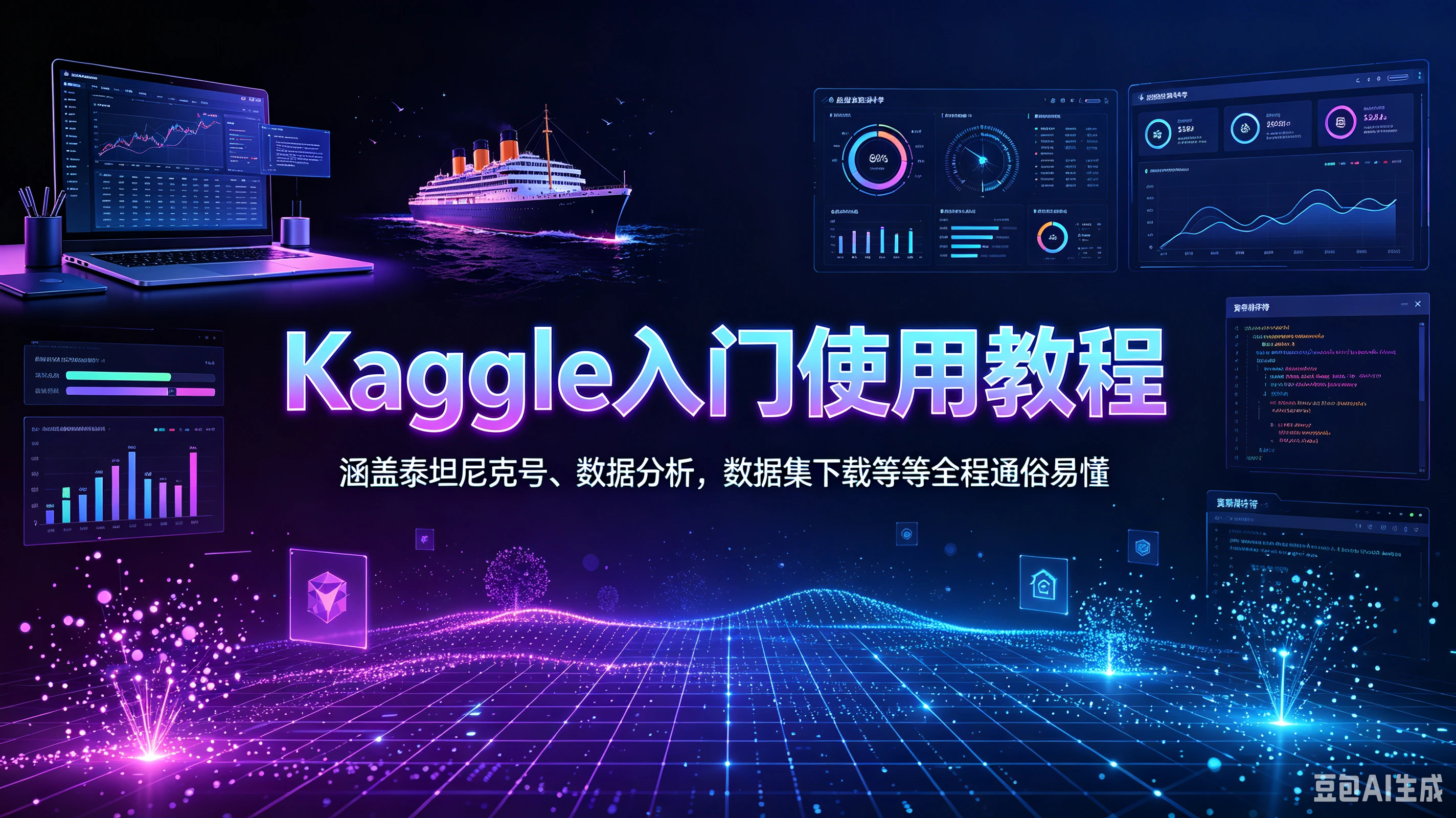 【精】Kaggle入门使用教程，涵盖泰坦尼克号、数据分析，数据集下载等等全程通俗易懂创业吧,副业网,副业项目,网创项目,创业项目,赚钱平台,免费项目分享,手机搬砖,无货源电商,抖音工具箱,搬砖项目,网络赚钱,AI短剧,AI动漫制作创业吧